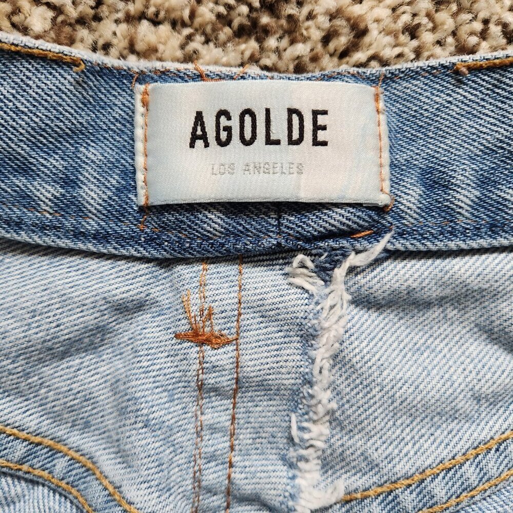 Agolde 90's Jean High Rise Loose Fit Jeans Womens Size 29 Distressed  A069C-811 - Picture 3 of 6
